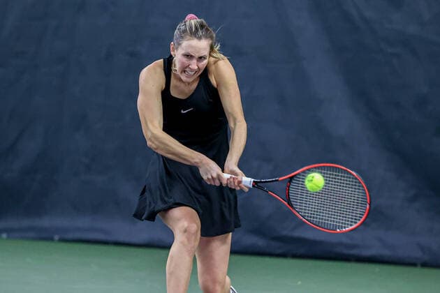 In the picture Elizabeth HALBAUER USA Tennis Future Hamburg ITF W25 Hamburg, Hamburg, Tennis Verband Hamburg, 12 01 2021,