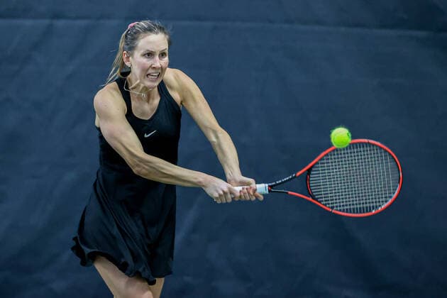 In the picture Elizabeth HALBAUER USA Tennis Future Hamburg ITF W25 Hamburg, Hamburg, Tennis Verband Hamburg, 12 01 2021,