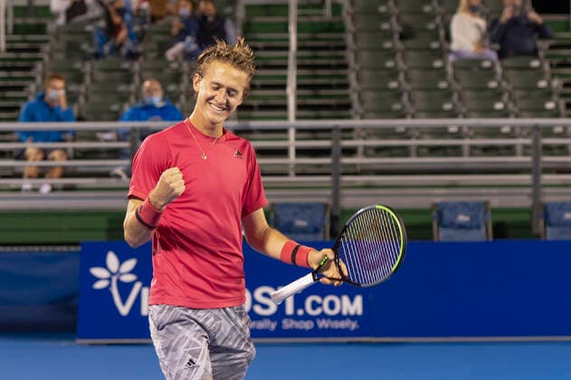 January 12, 2021, Delray Beach, Florida, United States: Delray Beach, FL - January 12, 2021: Sebastian Korda(USA) defeats Cameron Norrie(GBR) 63 75 during the Semi-Final match at the 2021 Delray Beach Open by Vitacost.com. Delray Beach United States - ZUMApa3_ 0109805465st Copyright: xAndrewxPatronx
