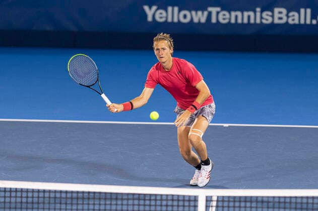 Sport Bilder des Tages January 12, 2021, Delray Beach, Florida, United States: Delray Beach, FL - January 12, 2021: Sebastian Korda(USA) in action here, defeats Cameron Norrie(GBR) 63 75 during the Semi-Final match at the 2021 Delray Beach Open by Vitacost.com. Delray Beach United States - ZUMApa3_ 0109806153st Copyright: xAndrewxPatronx