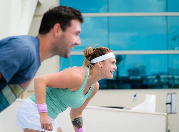 January 13, 2021, Abu Dhabi, UNITED ARAB EMIRATES: Aryna Sabalenka of Belarus before her final match at the 2021 Abu Dhabi WTA, Tennis Damen Womens Tennis Open WTA 500 tournament against Veronika Kudermetova of Russia Abu Dhabi UNITED ARAB EMIRATES - ZUMAa181 20210113_zaa_a181_007 Copyright: xRobxPrangex