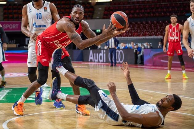Jalen Reynolds 8 FC Bayern , Will Thomas 10 Zenit St Petersburg , FC Bayern Basketball vs Zenit St Petersburg, Basketball, Euroleague, 13 01 2021 Muenchen Bayern Germany Copyright: xkolbert-press UlrichxGamelx