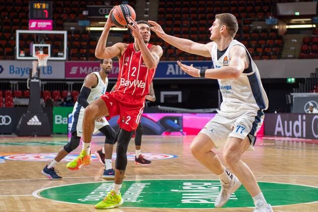 Wade Baldwin 2 FC Bayern , Arturas Gudaitis 77 Zenit St Petersburg , FC Bayern Basketball vs Zenit St Petersburg, Basketball, Euroleague, 13 01 2021 Muenchen Bayern Germany Copyright: xkolbert-press UlrichxGamelx