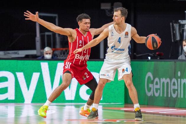 Wade Baldwin 2 FC Bayern , Kevin Pangos 4 Zenit St Petersburg , FC Bayern Basketball vs Zenit St Petersburg, Basketball, Euroleague, 13 01 2021 Muenchen Bayern Germany Copyright: xkolbert-press UlrichxGamelx