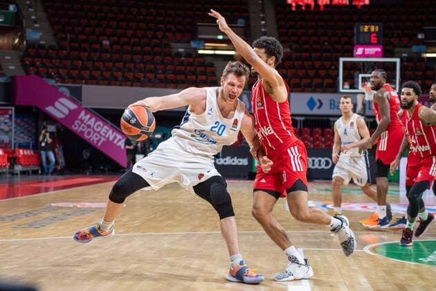 Andrey Zubkov 20 Zenit St Petersburg , Nick Weiler Babb 0 FC Bayern , FC Bayern Basketball vs Zenit St Petersburg, Basketball, Euroleague, 13 01 2021 Muenchen Bayern Germany Copyright: xkolbert-press UlrichxGamelx