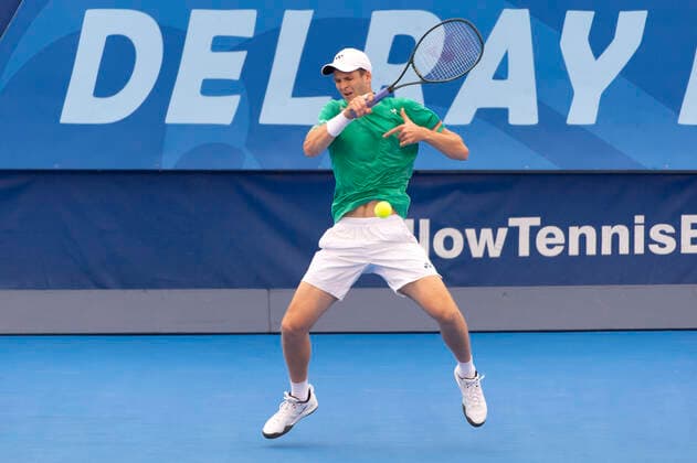 January 13, 2021, Delray Beach, Florida, United States: Hubert Hurkacz(POL) defeats Sebastian Korda(USA) 63 63 during the finals at the 2021 Delray Beach Open by Vitacost.com. Delray Beach United States - ZUMApa3_ 0109883888st Copyright: xAndrewxPatronx