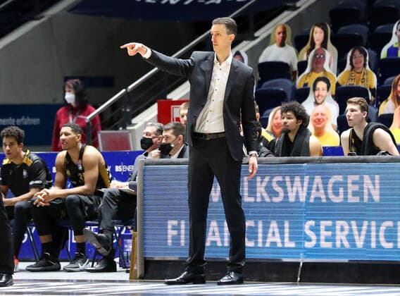 Löwen Braunschweig vs MBC, BBL Braunschweig, 14 01 2021, BASKETBALL easyCredit BBL Basketball Bundesliga, Löwen Braunschweig vs SYNTAINICS Mitteldeutsche Basketball Club, season 2020 21 head coach Pete Strobl Löwen Braunschweig Braunschweig