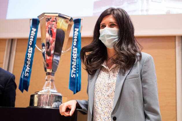 Photo LaPresse Andrea Alfano January 14, 2021 Turin (Italy) ATP, Tennis Herren Finals Conference Presentation In the pic: ATP Finals presentation press conference, PK, Pressekonferenz Chiara Appendino.  Copyright: xAndreaxAlfano LaPressex