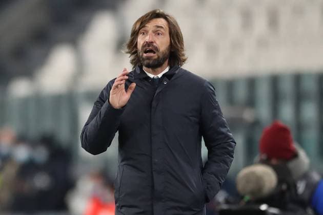 Andrea Pirlo Head coach of Juventus reacts during the Coppa Italia match at Allianz Stadium, Turin. Picture date: 13th January 2021. Picture credit should read: Jonathan Moscrop Sportimage EDITORIAL USE ONLY. No use with unauthorised audio, video, data, fixture lists, club league logos or live services. Online in-match use limited to 120 images, no video emulation. No use in betting, games or single club league player publications. SPI-0843-0108