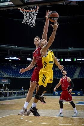 Basketball Berlin 14 01 2021 Season 2020 2021 Euroleague Regular Season Alba Berlin vs AX Armani Exchange Milan Peyton Siva Alba Berlin, No 03 Kaleb Tarczewski Milan, No 15
