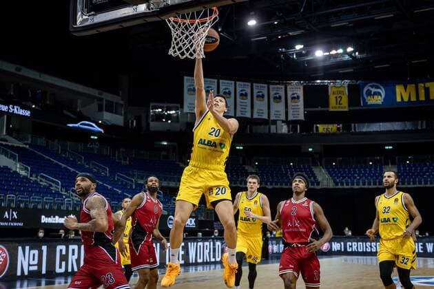 Basketball Berlin 14 01 2021 Season 2020 2021 Euroleague Regular Season Alba Berlin vs AX Armani Exchange Milan Simone Fontecchio Alba Berlin, No 20
