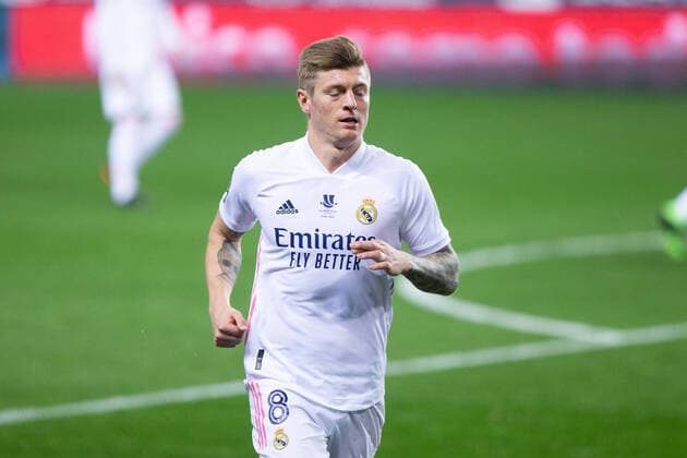 January 14, 2021, Malaga, MALAGA, SPAIN: Toni Kroos of Real Madrid during the Spanish SuperCup Second Semifinal between Athletic Club Bilbao and Real Madrid Club de Futbol at La Rosaleda Stadium on January 14, 2021 in Malaga, Spain. Malaga SPAIN - ZUMAa181 20210114_zaa_a181_068 Copyright: xJoaquinxCorcherox