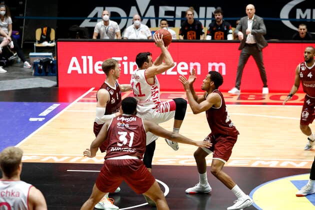15 01 2021, easyCredit Basketball Bundesliga, BBL, season 2020 2021, men, Chemnitz Niners Telekom Baskets Bonn Anthony DiLeo, Telekom Baskets Bonn Chemnitz Messe Chemnitz Sachsen Germany