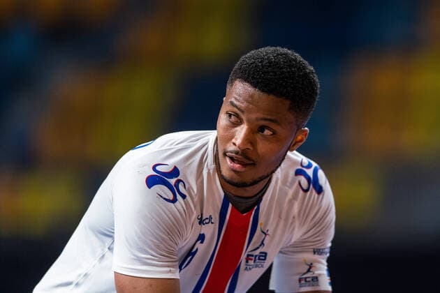 210115 Leandro Semedo of Cape Verde during the 2021 IHF World Handball Championship match between Hungary and Cape Verde on January 15, 2021 in Giza Photo Mathias Bergeld BILDBYRAN COP 200 MB0088 handball handboll handball hungary ungern cape verde kap verde bbeng vm handball vm handbolls vm ihf handball world championship world handball championship 2021 world championship 2021,  Copyright: MATHIASxBERGELD BB210115MB069
