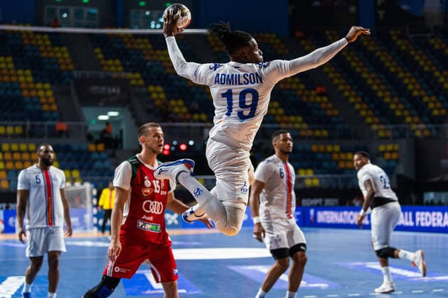 210115 Admilson Estaliny Furtado of Cape Verde during the 2021 IHF World Handball Championship match between Hungary and Cape Verde on January 15, 2021 in Giza Photo Mathias Bergeld BILDBYRAN COP 200 MB0088 handball handboll handball hungary ungern cape verde kap verde bbeng vm handball vm handbolls vm ihf handball world championship world handball championship 2021 world championship 2021,  Copyright: MATHIASxBERGELD BB210115MB078