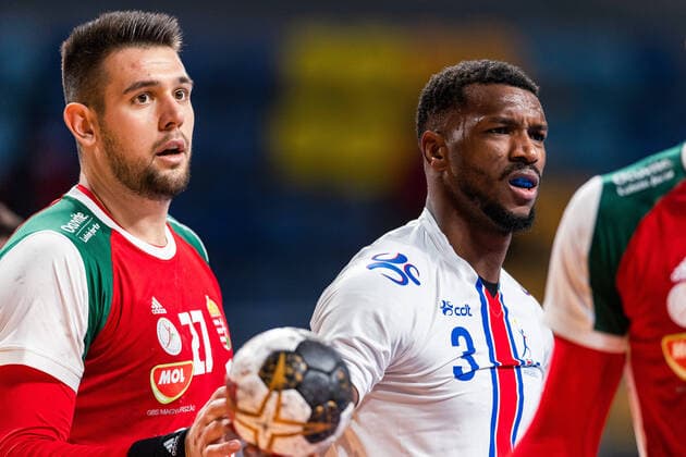 210115 Delcio Pina of Cape Verde during the 2021 IHF World Handball Championship match between Hungary and Cape Verde on January 15, 2021 in Giza Photo Mathias Bergeld BILDBYRAN COP 200 MB0088 handball handboll handball hungary ungern cape verde kap verde bbeng vm handball vm handbolls vm ihf handball world championship world handball championship 2021 world championship 2021,  Copyright: MATHIASxBERGELD BB210115MB082