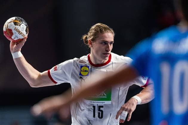 210115 Juri Knorr of Germany during the 2021 IHF World Handball Championship match between Germany and Uruguay on January 15, 2021 in Giza Photo Mathias Bergeld BILDBYRAN COP 200 MB0087 handball handball handball germany germany uruguay bbeng vm handball vm handbolls vm ihf handball world championship world handball championship 2021 world championship 2021,  Copyright: MATHIASxBERGELD BB210115MB111