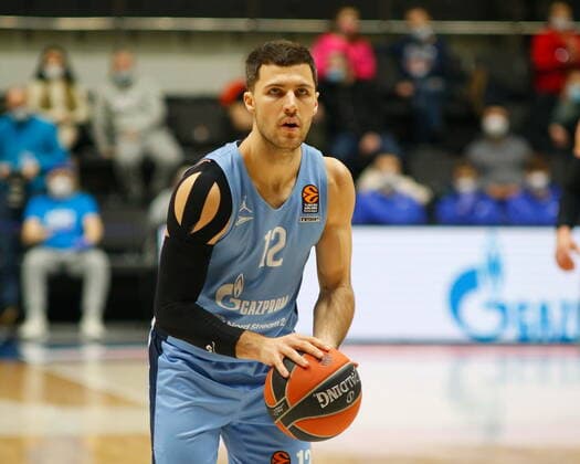Of The Russian Federation. Saint-Petersburg. Sibur Arena. Basketball. The Regular Season. Euroleague 2020 2021, BC Zenit - BC Zalgiris. Player of the basketball club Zenit Billy Baron. MaksimxKonstantinov