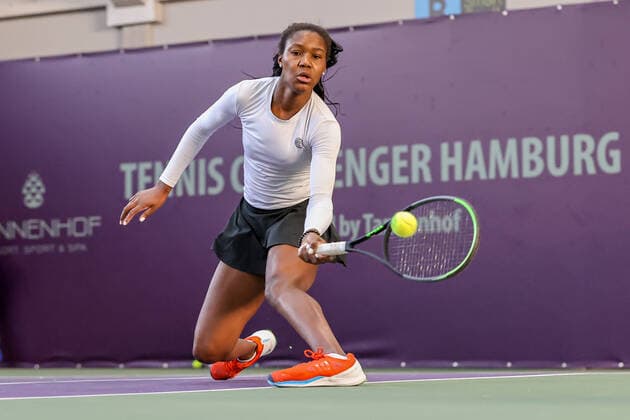 In the picture Noma NOHA AKUGUE GER WC Tennis Future Hamburg ITF W25 Hamburg, Hamburg, Tennis Verband Hamburg, 16 01 2021,