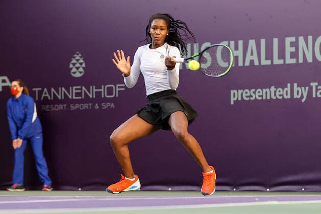 In the picture Noma NOHA AKUGUE GER WC Tennis Future Hamburg ITF W25 Hamburg, Hamburg, Tennis Verband Hamburg, 16 01 2021,