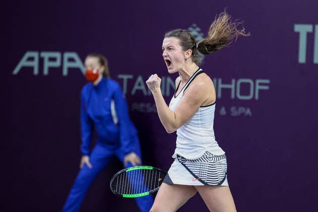 In the picture Jesika MALECKOVA CZE Tennis Future Hamburg ITF W25 Hamburg, Hamburg, Tennis Verband Hamburg, 16 01 2021,