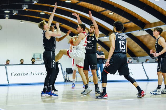 Barmer 2 Basketball Bundesliga ProB, Rheinstars Koeln vs WWU Baskets Muenster, 16 01 2021 Benedict van Laack RheinStars Koeln 44 , Barmer 2 Basketball Bundesliga ProB, Rheinstars Koeln vs WWU Baskets Muenster on 16 01 2021 in the Basketball Campus Koeln in Koeln North Rhine Westphalia Copyright: xBEAUTIFULxSPORTS Mueller-Laschetx