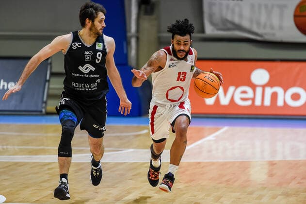 Barmer 2 Basketball Bundesliga ProB, Rheinstars Koeln vs WWU Baskets Muenster, 16 01 2021 Marco Solese Porcher Jimenez RheinStars Koeln 13 , Barmer 2 Basketball Bundesliga ProB, Rheinstars Koeln vs WWU Baskets Muenster on 16 01 2021 in the Basketball Campus Koeln in Koeln North Rhine-Westphalia Copyright: xBEAUTIFULxSPORTS Mueller-Laschetx