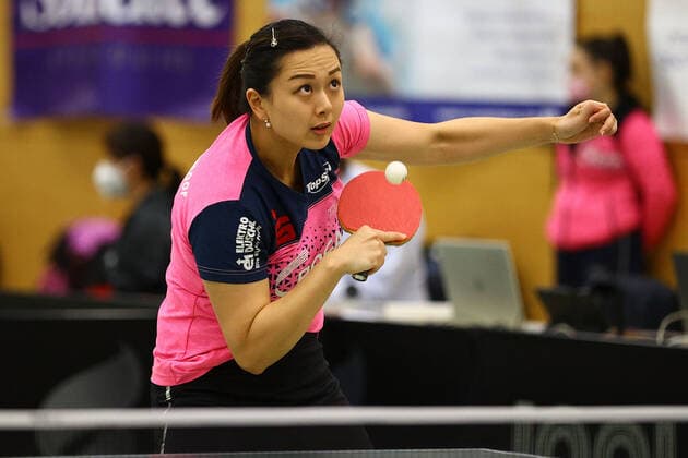 despor 16 01 2021 Langstadt, Ekkehard Colmar Hall Table Tennis Women 1 Bundesliga TSV Langstadt SV DJK Kolbermoor emspor, emonline, oespor, v l , Yuan Wan TT Women 1 Bundesliga SV DJK Kolbermoor Foto Joaquim Ferreira Copyright: JoaquimxFerreira