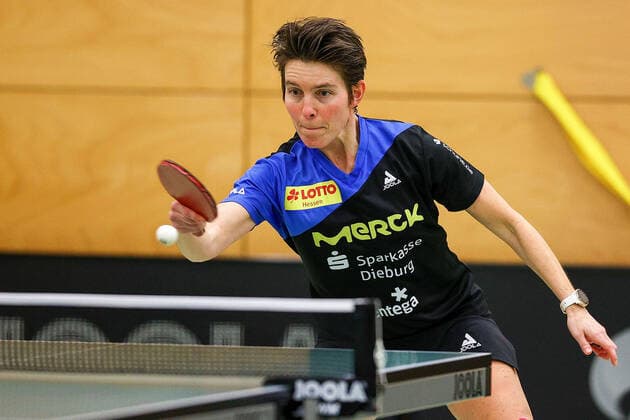 despor 16 01 2021 Langstadt, Ekkehard Colmar Hall Table Tennis Ladies 1 Bundesliga TSV Langstadt SV DJK Kolbermoor emspor, emonline, oespor, v l , Tanja Krämer TSV Langstadt Table Tennis Ladies 1 Bundesliga Foto Joaquim Ferreira Copyright: JoaquimxFerreira