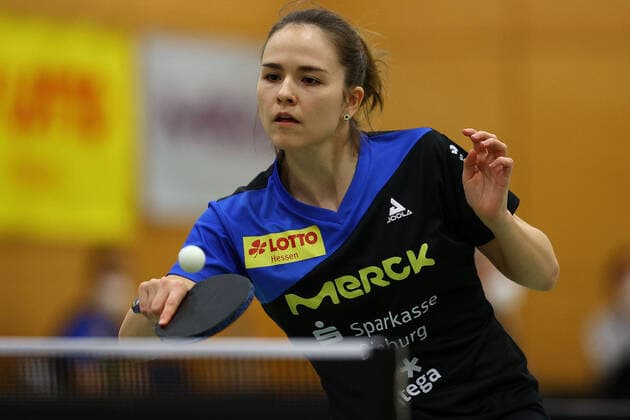 despor 16 01 2021 Langstadt, Ekkehard Colmar Halle Table Tennis Ladies 1 Bundesliga TSV Langstadt SV DJK Kolbermoor emspor, emonline, oespor, v l , Alena Lemmer TSV Langstadt Table Tennis Ladies 1 Bundesliga Foto Joaquim Ferreira Copyright: JoaquimxFerreira