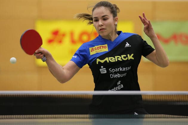 despor 16 01 2021 Langstadt, Ekkehard Colmar Halle Table Tennis Ladies 1 Bundesliga TSV Langstadt SV DJK Kolbermoor emspor, emonline, oespor, v l , Alena Lemmer TSV Langstadt Table Tennis Ladies 1 Bundesliga Foto Joaquim Ferreira Copyright: JoaquimxFerreira
