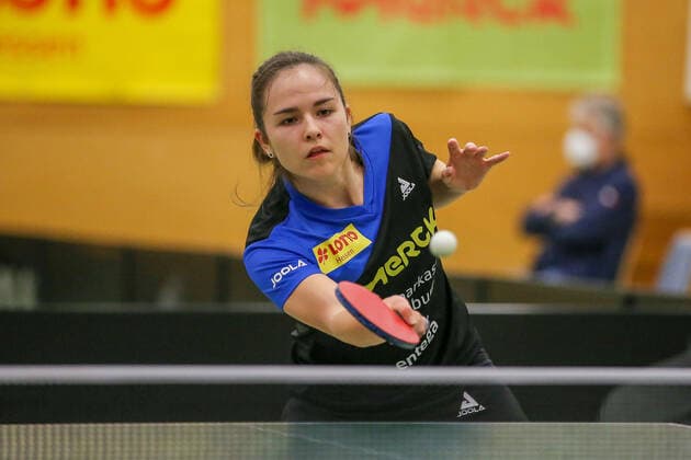 despor 16 01 2021 Langstadt, Ekkehard Colmar Halle Table Tennis Ladies 1 Bundesliga TSV Langstadt SV DJK Kolbermoor emspor, emonline, oespor, v l , Alena Lemmer TSV Langstadt Table Tennis Ladies 1 Bundesliga Foto Joaquim Ferreira Copyright: JoaquimxFerreira