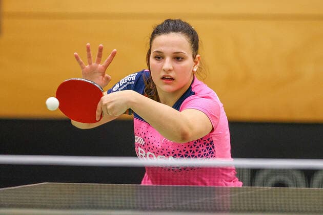 despor 16 01 2021 Langstadt, Ekkehard Colmar Hall Table Tennis Women 1 Bundesliga TSV Langstadt SV DJK Kolbermoor emspor, emonline, oespor, v l , Anastasia Bondareva TT Women 1 Bundesliga SV DJK Kolbermoor Photo Joaquim Ferreira Copyright: JoaquimxFerreira