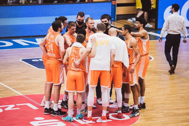 easyCredit BBL 13 Matchday RASTA Vechta vs JobStairs GIESSEN 46ers, 16 01 2021 Team of RASTA Vechta easyCredit BBL 13 Matchday RASTA Vechta vs JobStairs GIESSEN 46ers on 16 01 2021 in Vechta RASTA Dome , Germany, Copyright: xBEAUTIFULxSPORTS Neddermannx