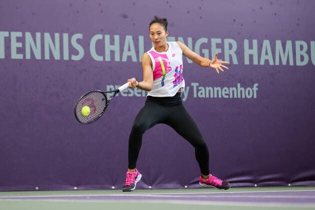In the picture Qinwen ZHENG CHN Q Winner 2021 Tennis Future Hamburg ITF W25 Hamburg, Hamburg, Tennis Verband Hamburg, 17 01 2021,
