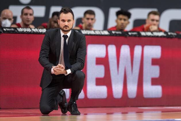 Basketball, BBL, 20210117, FC Bayern Munich Hamburg Towers In the picture Co coach of FC Bayern Munich Adriano VERTEMATI Munich Audi Dome Bavaria Germany. Copyright: Passion2Press MarkusxFischerx