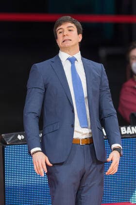 GER, BBL, FC Bayern Muenchen vs Hamburg Towers 17 01 2021, Audi Dome, Muenchen, GER, BBL, FC Bayern Muenchen vs Hamburg Towers, pictured Pedro Calles head coach Hamburg Towers screws up face nordphotoxGmbHx xStraubmeier nph00004