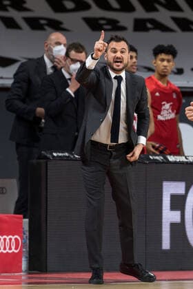 Basketball, BBL, 20210117, FC Bayern Munich Hamburg Towers In the picture Co coach of FC Bayern Munich Adriano VERTEMATI Munich Audi Dome Bavaria Germany. Copyright: Passion2Press MarkusxFischerx
