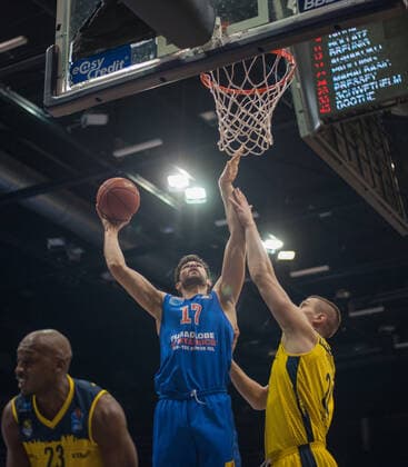 GER, Basketball, EWE Baskets Oldenburg vs SYNTAINICS MBC 17 01 2021, EWE Arena, Oldenburg, GER, easy Credit BBL, EWE Baskets Oldenburg vs SYNTAINICS MBC, in picture Aleksander MARELJA SYNTAINICS MBC 17 Rasid MAHALBASIC EWE Baskets Oldenburg 24 Rickey PAULDING EWE Baskets Oldenburg 23 nordphotoxRojahn nph00310