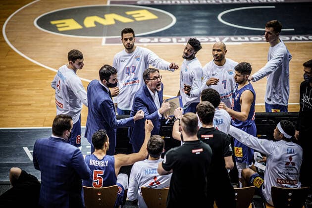 Basketball Oldenburg 17 01 2021 Season 2020 2021 easyCredit BBL 13 Matchday EWE Baskets Mitteldeutscher BC Basketball Oldenburg 17 01 2021 Season 2020 2021 easyCredit BBL 13 Matchday EWE Baskets Mitteldeutscher BC Silvano Poropat, Head Coach MBC editorial use only commercial use only by arrangement with the photographer Oldenburg Germany