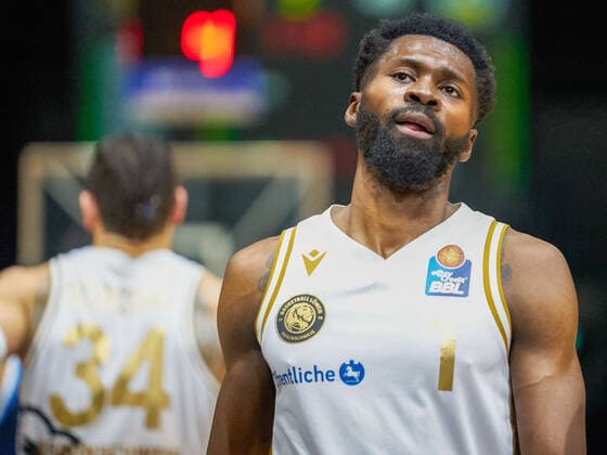 Bazoumana Kone No 1 Basketball Loewen Braunschweig disappointed Basketball Loewen Braunschweig Alba Berlin Basketball Loewen Braunschweig Alba Berlin, basketball, BBL, season 2020 2021, 17 01 2021 Braunschweig Copyright: xEibner-Pressefotox EP_DRT