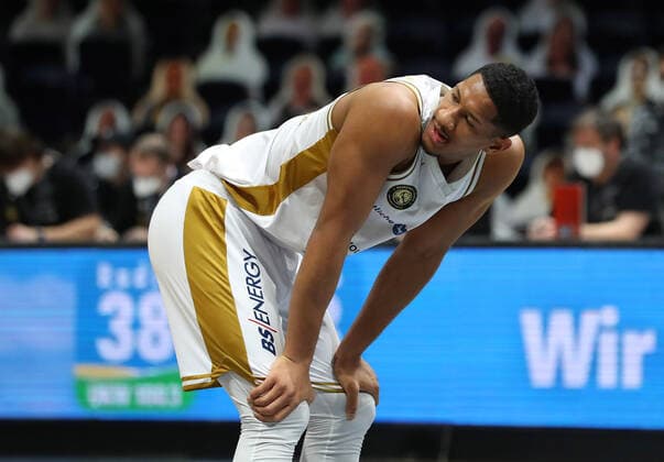 Löwen Braunschweig vs Berlin, BBL Braunschweig, 17 01 2021, BASKETBALL easyCredit BBL Basketball Bundesliga, Löwen Braunschweig vs Alba Berlin, season 2020 21 Karim Jallow Löwen Braunschweig Braunschweig