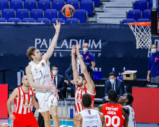 MATCH Day 19 Euroleague Mens Madrid Real Madrid vs Crvena Zvezda mts Belgrade Fabien Causeur Madrid Madrid Spain Basketball  Copyright: xAlbaxPachecox