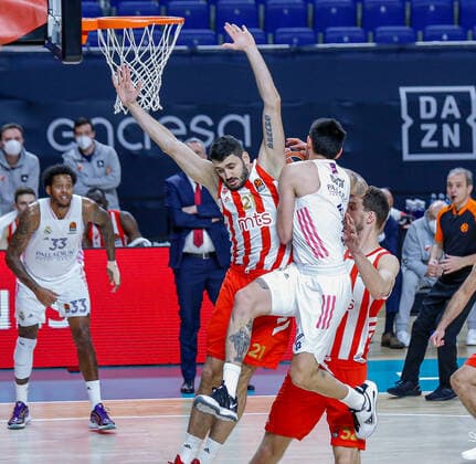 MATCH Day 19 Euroleague Mens Madrid Real Madrid vs Crvena Zvezda mts Belgrade Gabriel Deck Marko Jagodic Kuridza Ognjen Kuzmic Madrid Madrid Spain Basketball  Copyright: xAlbaxPachecox
