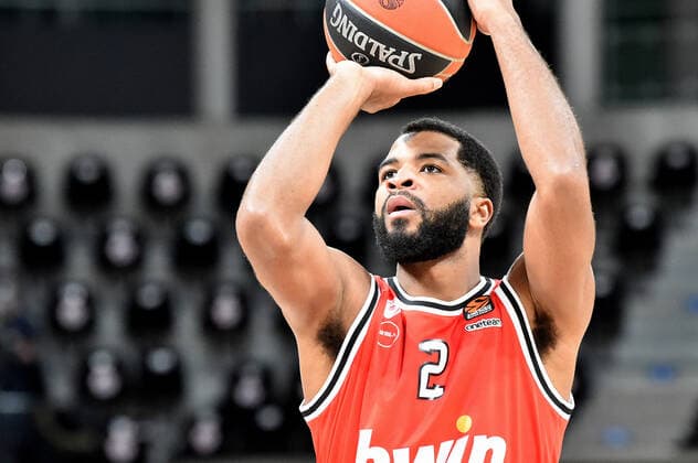 Aaron Harrison (olympiakos) BASKETBALL : LDLC ASVEL vs Olympiakos Le Piree - Euroleague - 19 01 2021 FredericChambert Panoramic 