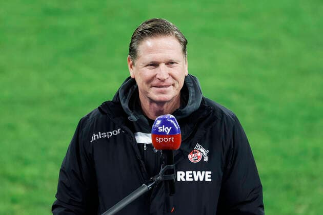 Gelsenkirchen, Veltins Arena, 20 01 21 Coach Markus Gisdol 1 FC Koeln smiling in the interview before the match 1 Bundesliga FC Schalke 04 vs 1 FC Koeln