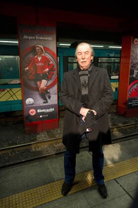 Pillars of Eintracht 23 01 2013 Frankfurt x1x Presentation of the Pillars of Eintracht at the U Bahn Station Willy Brandt Platz Jürgen Grabowski former player Eintracht Frankfurt Frankfurt Hessen Germany