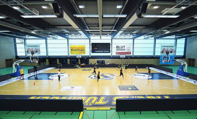 Basketball 2 Bundesliga 2020 2021 Tigers Tuebingen 22 01 2021 Training of the Tigers Tuebingen in the Volksbank Arena in Rottenburg Overview