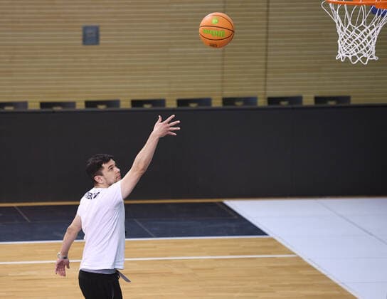 Basketball 2 Bundesliga 2020 2021 Tigers Tuebingen 22 01 2021 Training of the Tigers Tuebingen in the Volksbank Arena in Rottenburg Coach Daniel Jansson