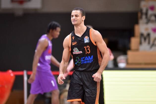 Cheers, joy at Jean Salumu Rasta Vechta , Basketball, Bundesliga, BBL, BG Goettingen SC Rasta Vechta, 22 01 2021, BG Goettingen SC Rasta Vechta, Basketball, Bundesliga, GER, BBL, 22 01 2021 Goettingen Copyright: xSippel xEibner-Pressefotox EP_rsl